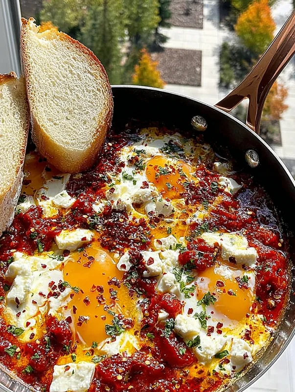 baked feta eggs recipe - Image 1