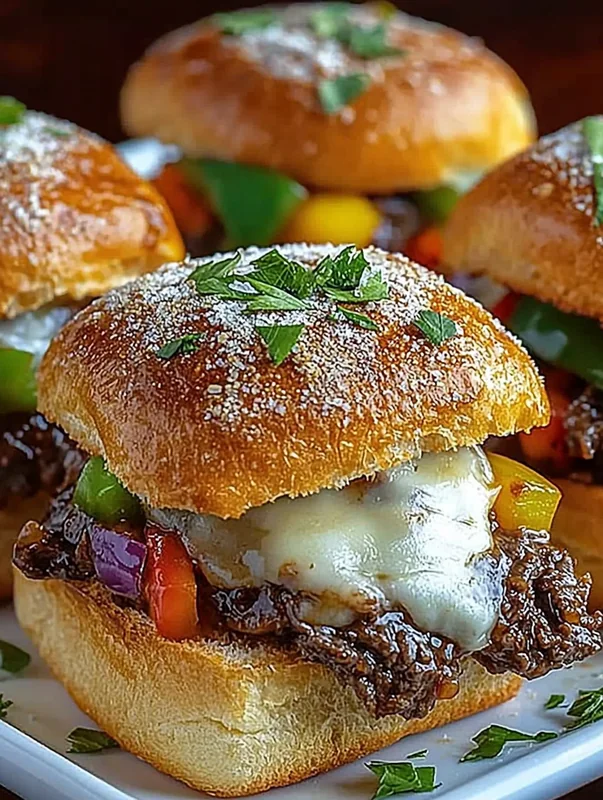 philly cheesesteak sliders recipe - Image 1