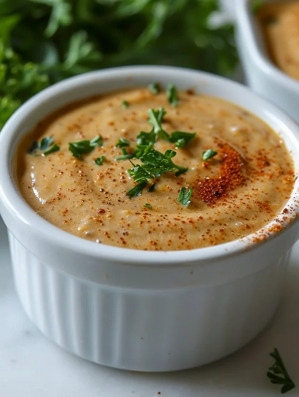 Whisking Southwest Ranch Sauce ingredients together in a mixing bowl