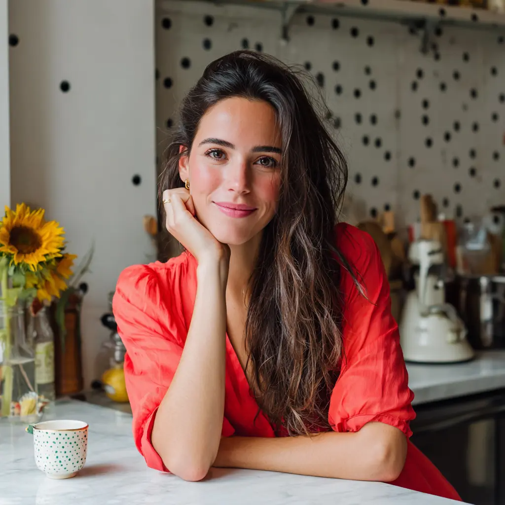 Chef Lucía Barrenechea Vidal in her kitchen — founder of FrutaMeal, Le Cordon Bleu graduate
