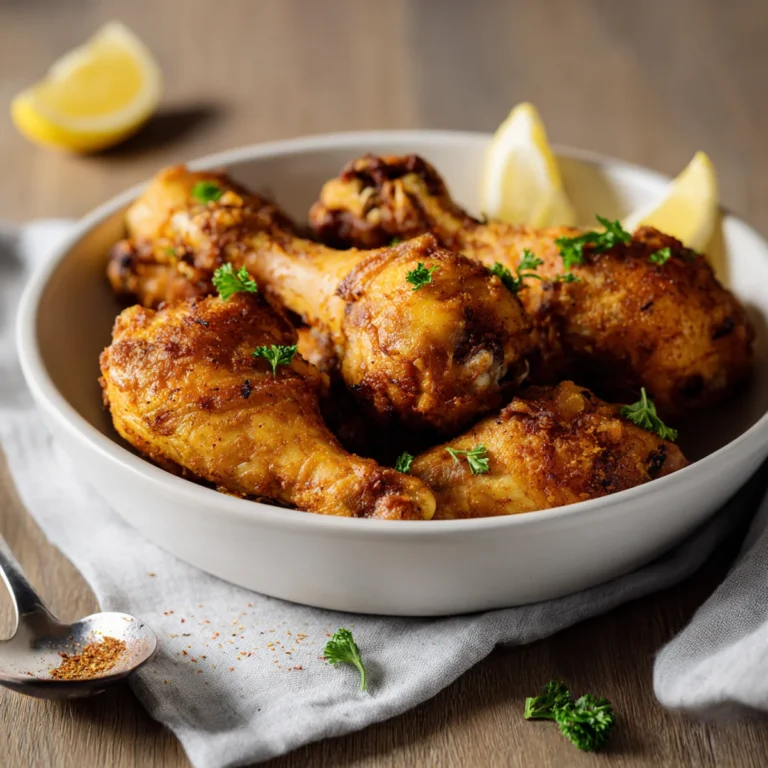 Air Fryer Chicken Drumsticks Recipe — close-up showing texture and color