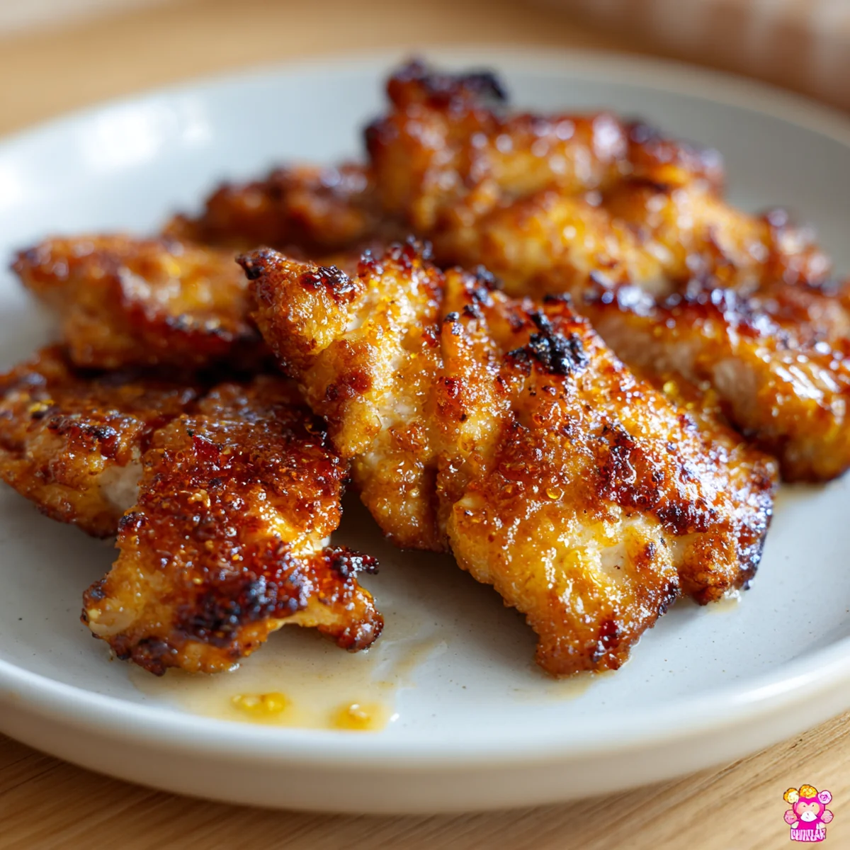 Air fryer chicken thighs sliced and served with roasted vegetables