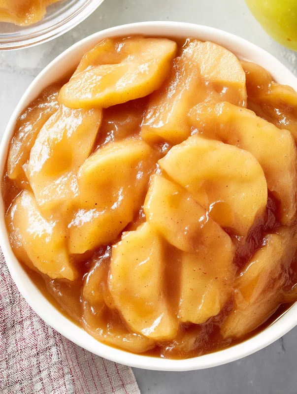 Apple Pie Filling in Pot