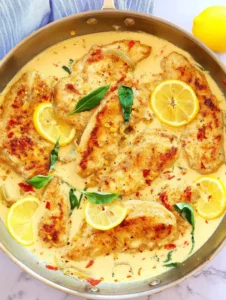 creamy lemon garlic chicken - Image 1