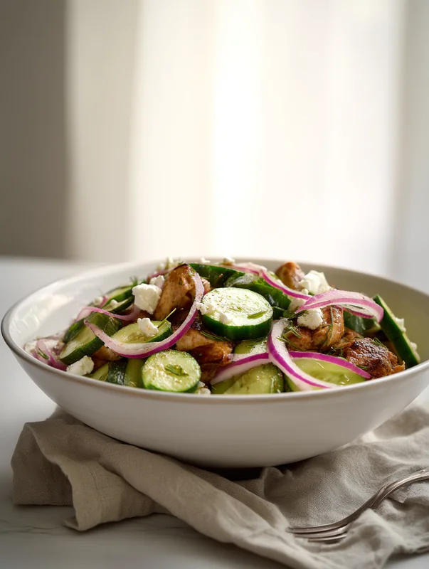 Cucumber Feta Chicken Salad Ingredients