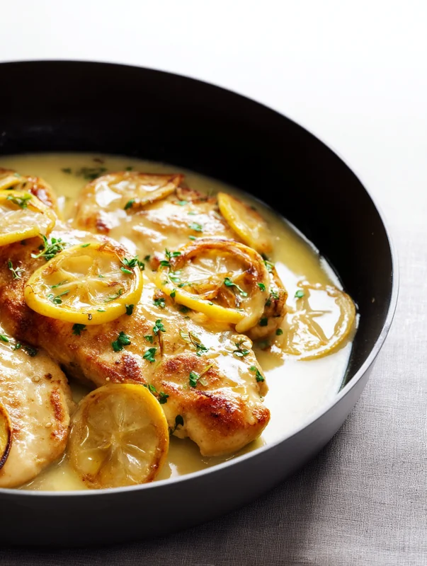Plated Lemon Butter Chicken