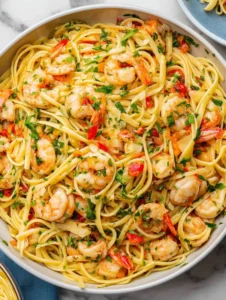 garlic butter shrimp pasta - Image 1