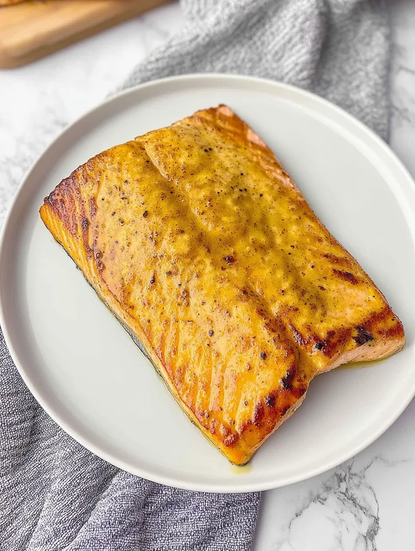 honey mustard glazed salmon air fryer ingredients on kitchen counter (honey mustard glazed salmon air fryer delicious)
