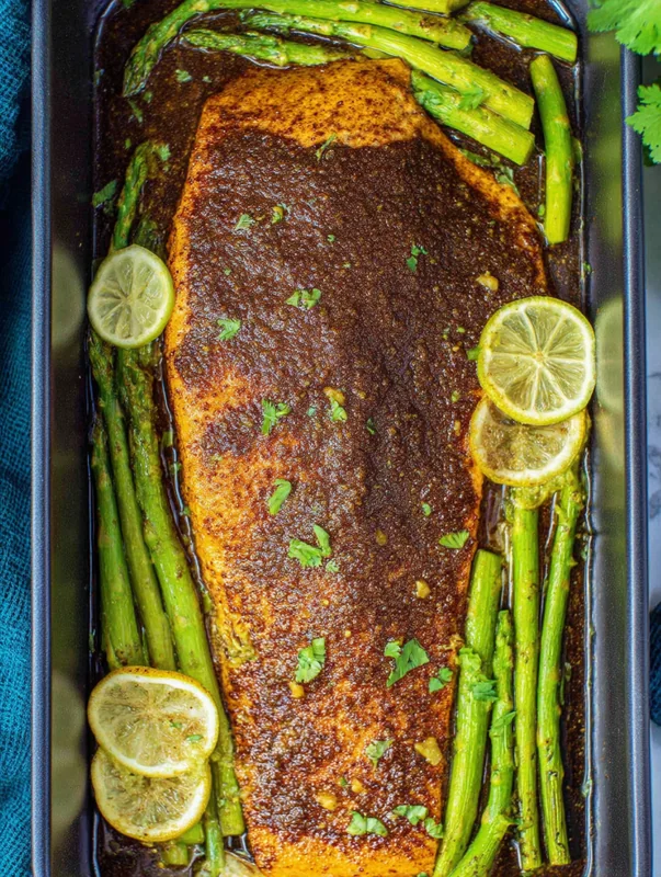 Honey Mustard Glazed Salmon Closeup