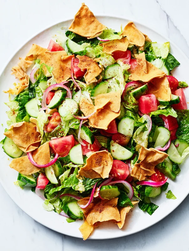 Fattoush Salad Served