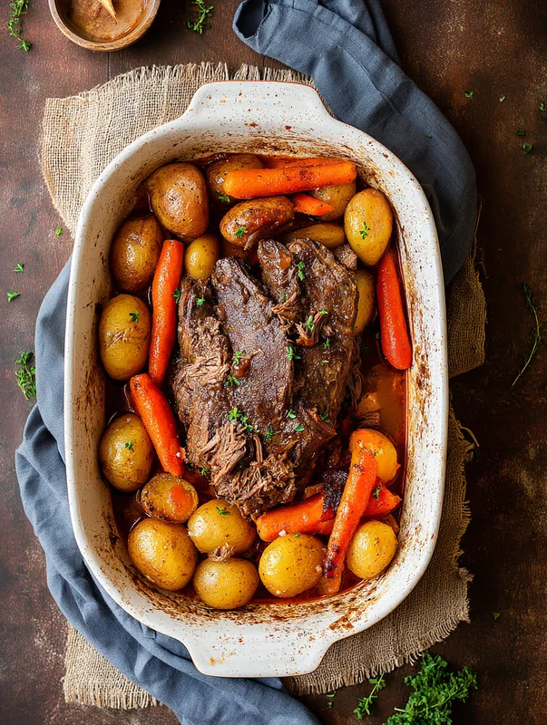 oven baked chuck roast recipe finished roast (how to make oven baked chuck roast recipe)