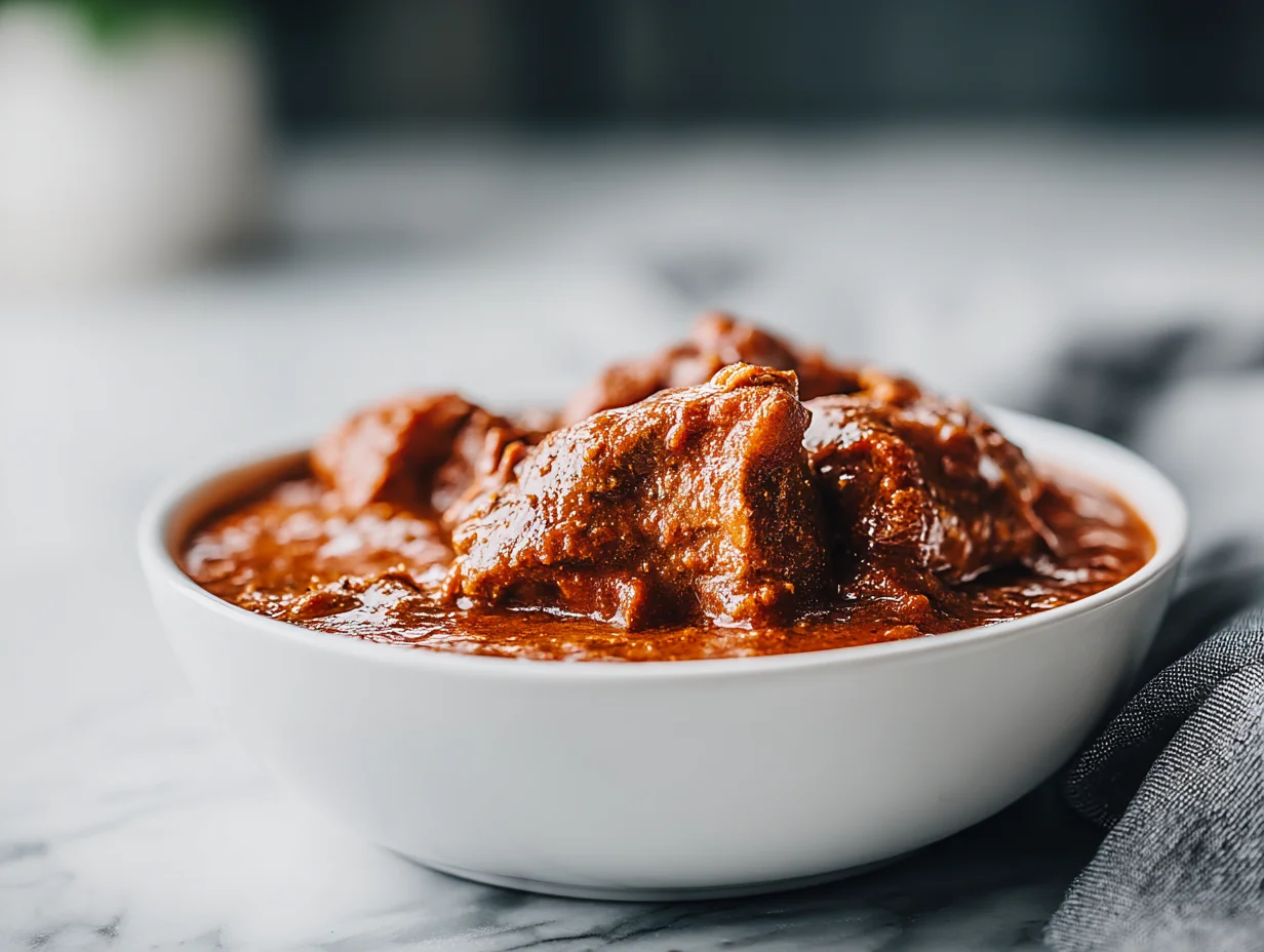 Finished slow cooker chicken breast recipe sliced on a cutting board showing juicy tender meat