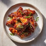 Spicy Korean Gochujang Chicken Wings Recipe — close-up showing texture and color