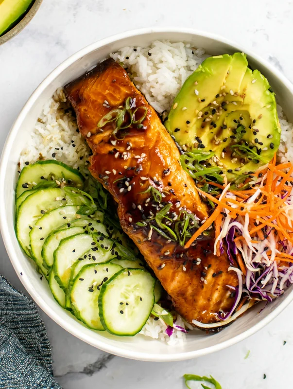 teriyaki salmon bowl recipe - Image 1